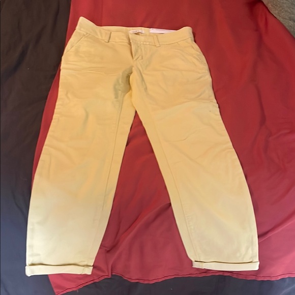 LOFT Girlfriend Chino Pants in Soft Yellow - Picture 1 of 5